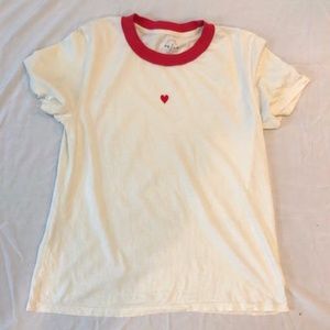 Girl's White Heart Shirt